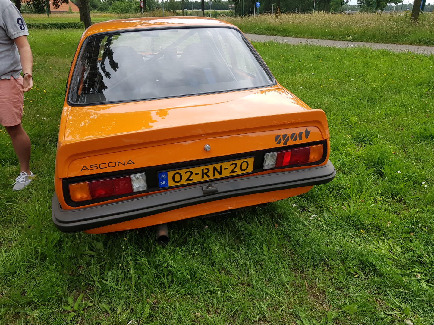 Opel Ascona B Turbo, aanrijding achterzijde
